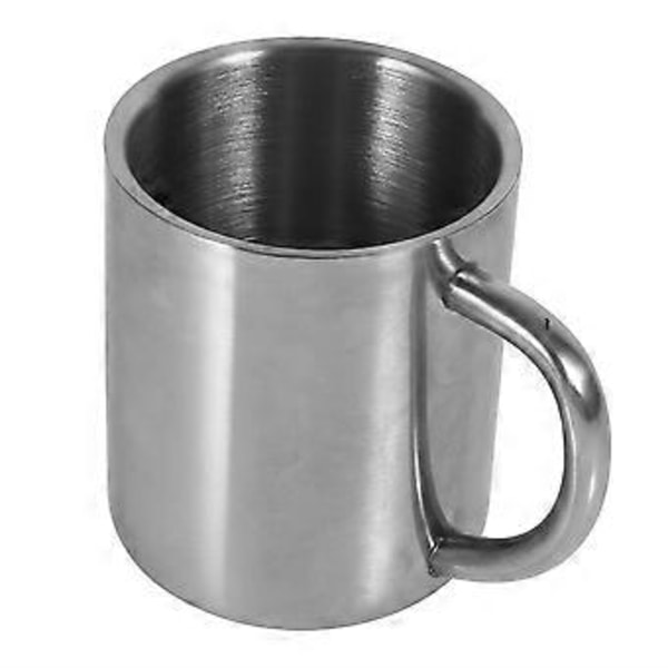 Portabel Student Rostfritt Stål Dubbelvägg Mugg Rese Camping Kaffe Te Mjölk Kopp Tålig