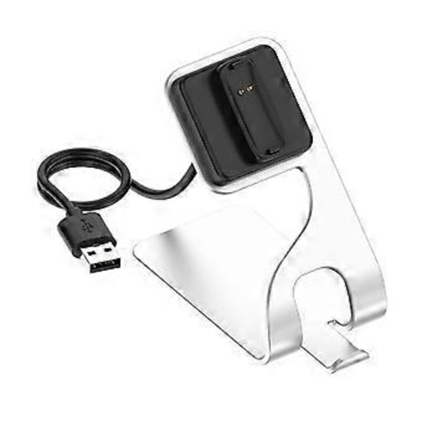 Laddningsbas Klockladdare Klockladdningsdocka USB för Ace3/ Inspire2 Smartwatch-tillbehör Silver