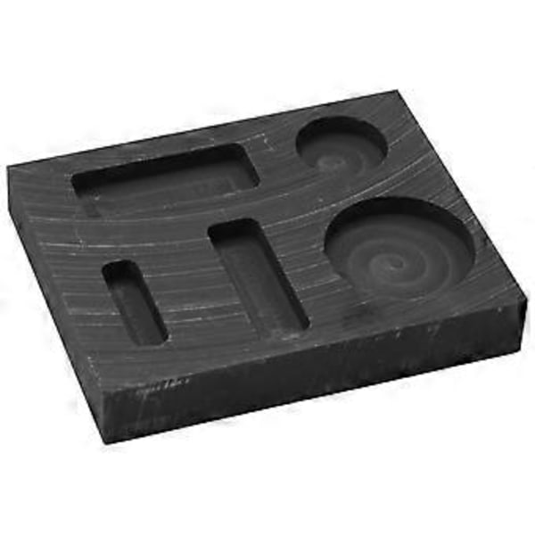 5-i-1 Grafitt Støpeform Ingot Mynt Combo Metall Støping Raffinering Skrap Bar for Smelting Støping Raffinering Metall (1 stk)
