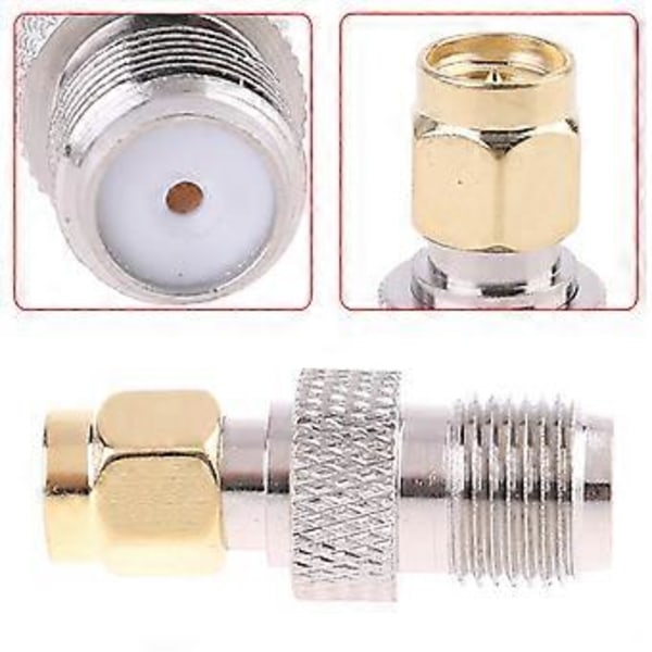 SMA Hunn Til Type F Hunn Plugg Rett RF Koaksial Adapter Kobling Konverter