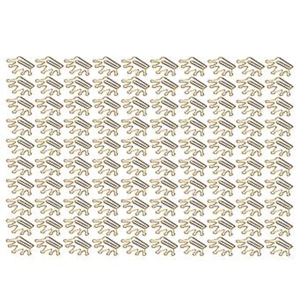 100 stk. Krone Guld Planner Clips: Innovativt Anti-Rust Design til Kontor og Skole