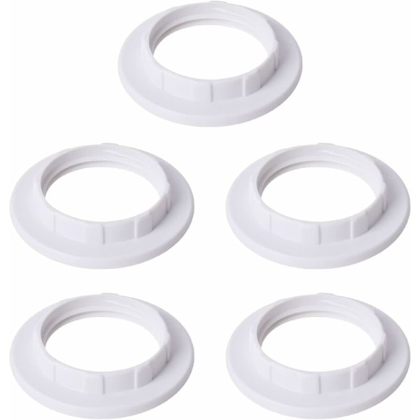 5 Pieces E14 Lampshade Reducer Ring Lampshade Ring Adapter Converter Plate White