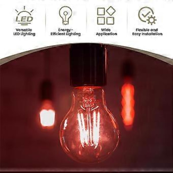 30 st 3V Ultratunn LED Flexibel Filament 60mm Retro Glödlampa Delar LED Diod Belysning Filament Rött Ljus