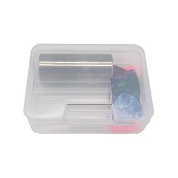 1 Glas Slide, 1 Stål Slide och 1 Guldgitarr Slide, 10 st Gitarrplektrum