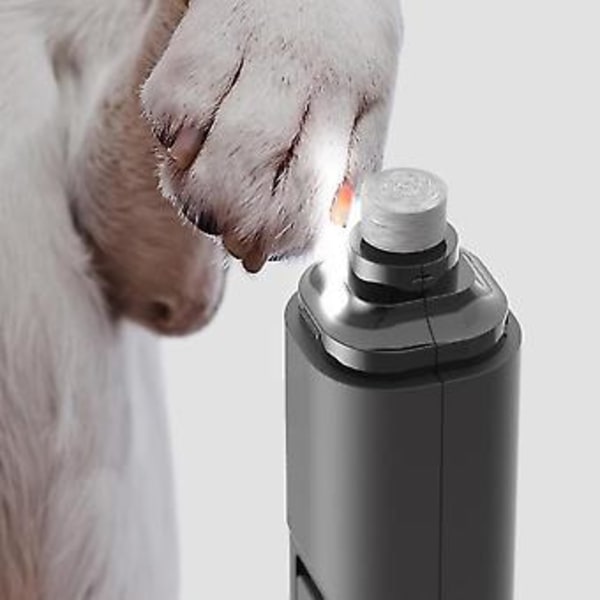 Elektrisk Nagelklippare för Hundar Uppladdningsbar 2-hastighets Husdjur med LED-Ljus Smärtfri Kloklippare Tassar Grooming