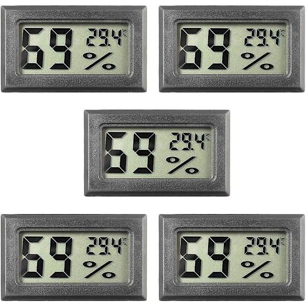 5-pack Mini Hygrometer Liten Digital Termometer Hygrometer Lcd Monitor Inomhus Present