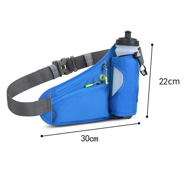 Running Sports Belt Bag, Waterproof Multifunctional Water Bottle Belt Bag Black