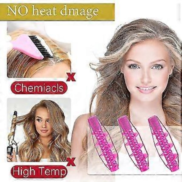 12 Stk. Spiral Krøller Hår Ruller Salon Frisør Krøller Ingen Varme Hår Krølleklemme Rulle DIY Spiral Krølle Styling Værktøj