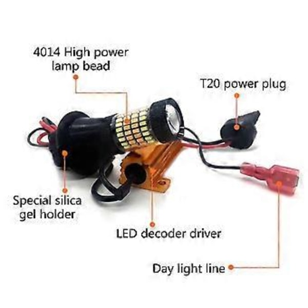 2 st LED Lastmotstånd Indikator Motorcykel Blinkers Flash Blink Fix Fel
