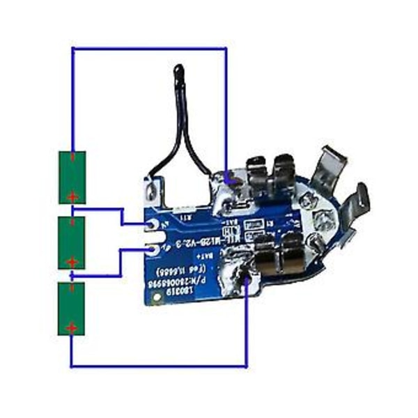 2st M12 Batteriladdningsskydd PCB Kretskort För Milwaukeee 12v 48-11-2411 M12 Li-ion Bat