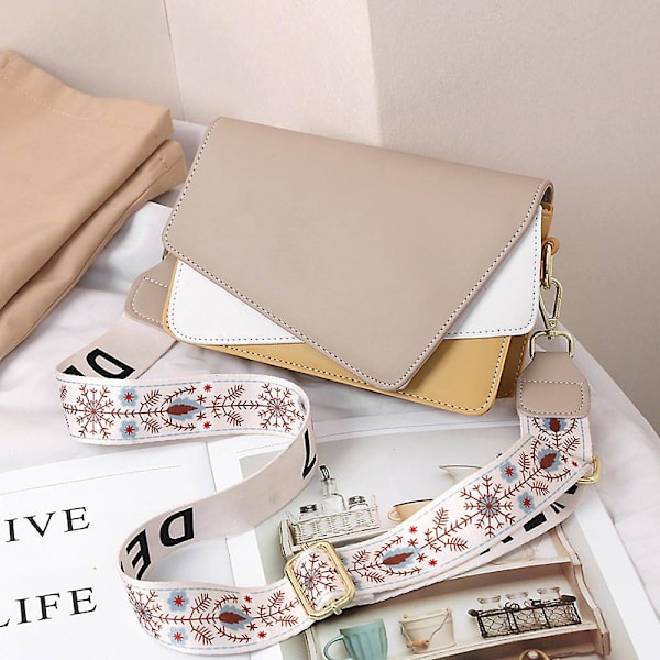 Bump Color Lille Taske Kvinders Nye All-match Bred Rem Cross-body Fashion Enkelt Skuldertaske Khaki