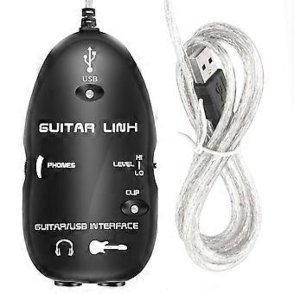 Guitar til USB Interface Link Kabel Adapter /PC Optagelse CD Studio Laptop