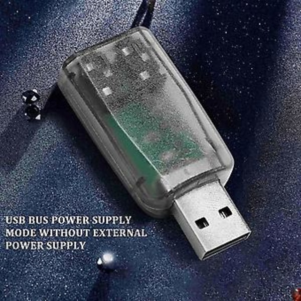 USB - 3,5 mm:n mikrofonikuulokeliitäntä Stereo Kuulokemikrofoni 3D-äänikortti Audioadapteri PC:lle