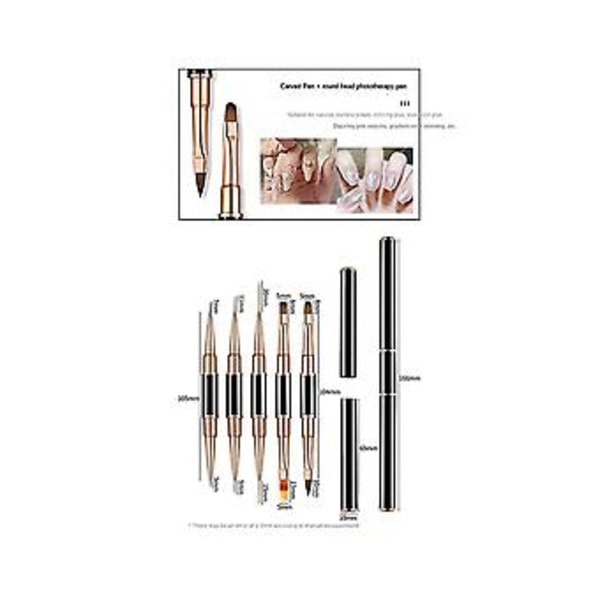 5 stk. Dobbelt Art Uv L Extens Bru Ing Værktøjer Fransk Stribe Ing Pen M