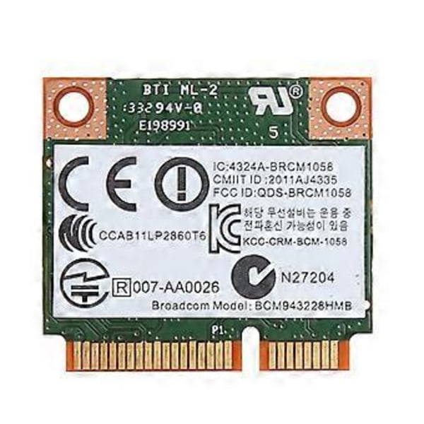 BCM943228HMB 802.11n 300Mbps Dual Band Half Mini PCie Trådløst WiFi Kort BT-kompatibel 4.0 til HP 210 G1/820 G1/840 G1