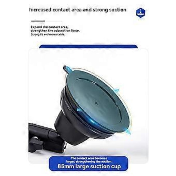 Action Camera Mount Bil Sugekopp Kamerafeste 360 Roterbar Vindusvisker Sugekopp for Pocket 3//