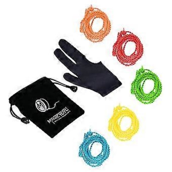 Professionella 5 st Yoyo-snören (slumpmässig färg), Yoyo-handske, Yoyo-väska