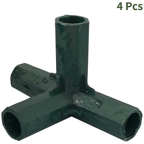 4-pack hagebur, 4-veis hjørnekoblinger for drivhuskanaler, drivhushjørnekoblinger 16 mm (rett vinkel 4-veis)