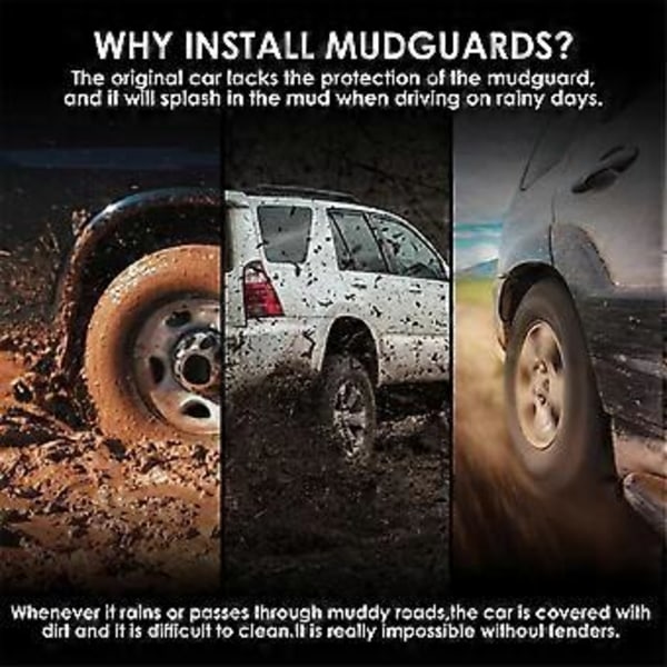 4 ST Bil Stänkskydd Mud Flaps Splash Mud Guard för W205 C-Klass 2015-2020 C180 C200 C300