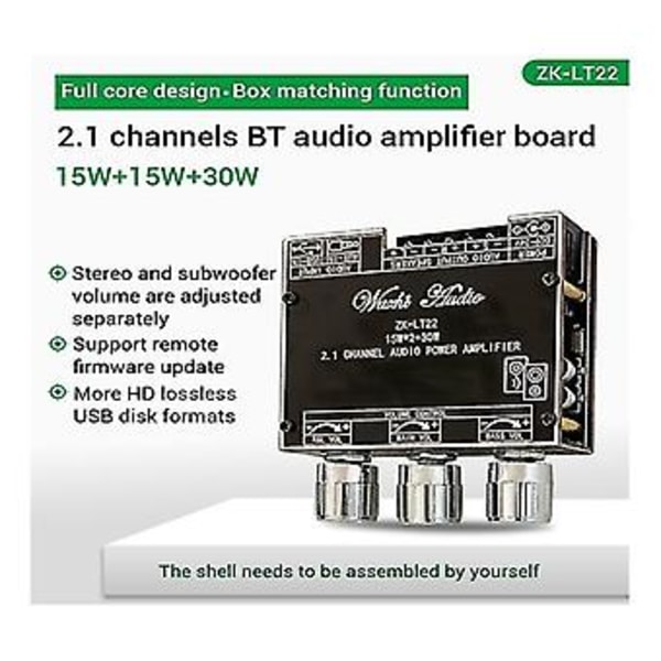 -lt22 2.1 Chl Tand 5.1 Aux Digital Förstärkar Kort 2x15w+30w Ser O Förstärkarmodul