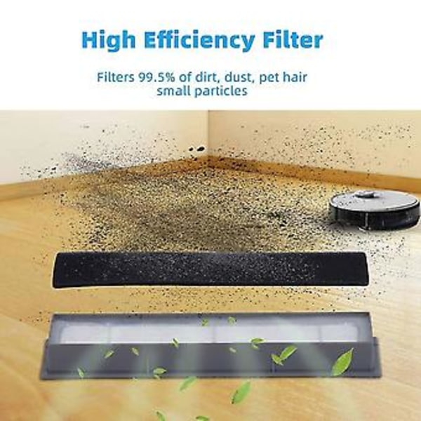 For Ecovacs Deebot Ozmo N7 N8 920 950 T5 T9 Deler Sidebørste Filter