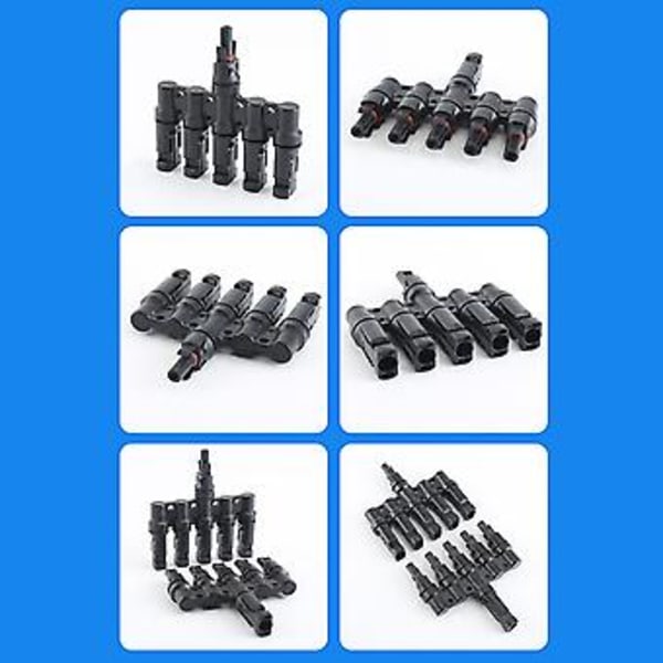 3 til 1 Solar PV-stik 1500v 50a 2t 3t 4t 5t 6t Grenstik Ip67 PV Panel Kabelstik