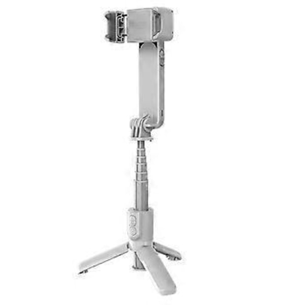 Håndholdt Gimbal Stabilisator Bluetooth Selfie Stick Holder Justerbar Fyldlys Selfie Stativ til Smartphone Hvid