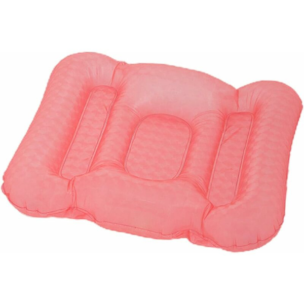 Oppblåsbar badematte, sklisikker oppblåsbar dusjmatte sammenleggbar badematte trykkavlastende badepute for SPA badekar (rosa)