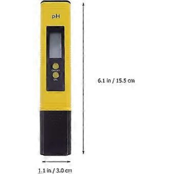 Ph Tester Digital Bærbar Ph Måler Pen Akvarium Vandkvalitetsdetektor LCD Digital Display Ph Måler