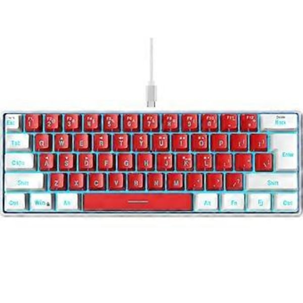 Enkel 61-tangenters RGB-ljus 61-tangenters trådbundet gamingtangentbord för bärbar dator stationär dator ABS-material hållbart