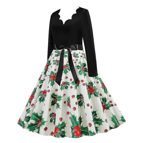 Kvinners jul Retro Rockabilly Skater Kjole A-linje Festkjole