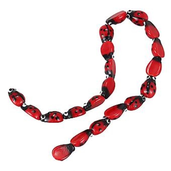 20 st Lampglas Sp Pärlor Röd 15x10mm