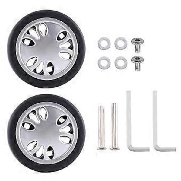Ersättningshjul för bagage 50mm x 13mm Kit Universal Miljövänlig PU Bagagereparation 1 Par