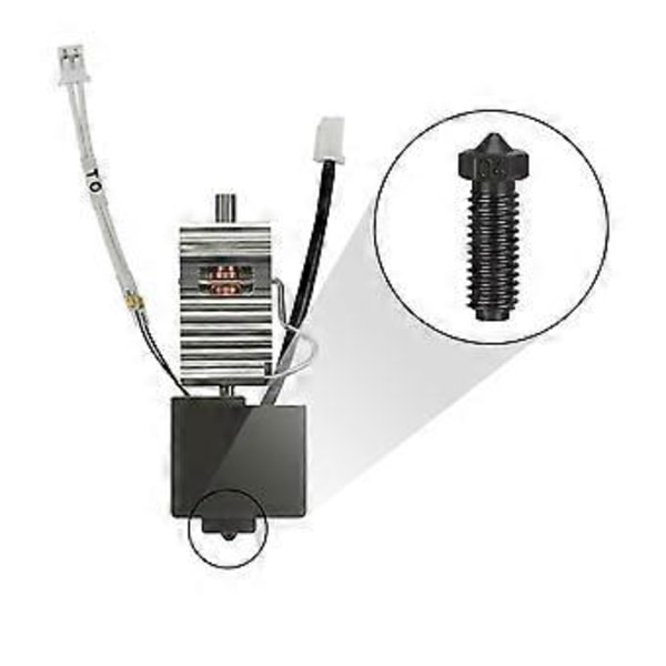 3D-skrivare Hotend Kit för Kobra3 Extruder Hotend med kylfläns, helmetall Hotend med 0,4 mm härdat stålmunstycke