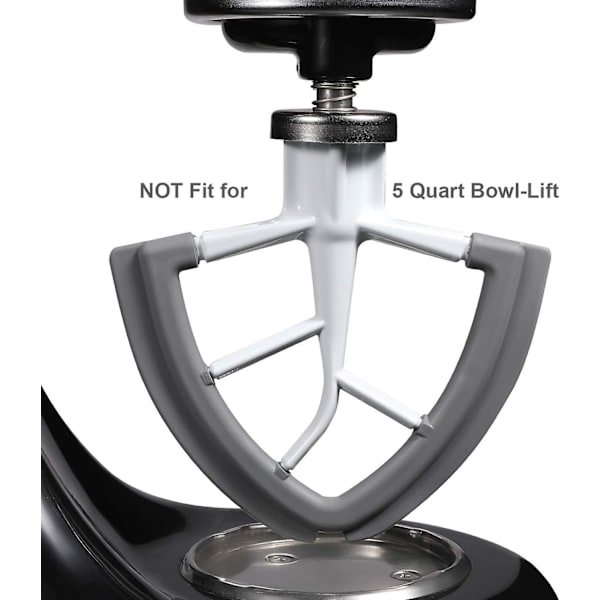 Flex Edge Beater  Tilt-head Stand Mixer, 4.5-5 Quart Flat Beater Paddle Med Flexibla Silikonkanter Skålskrapa