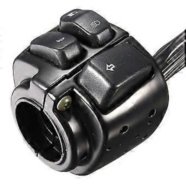 1 Par Motorsykkel Styrekontroll Lysbryter (25mm) Med Ledningsnett For