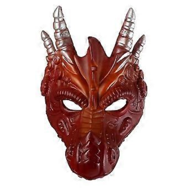 1kpl Halloween-naamio Stereoskooppinen lohikäärmeen päänaamio Juhlatarvikkeet Cosplay-festivaaliin Naamiaiset (punainen)