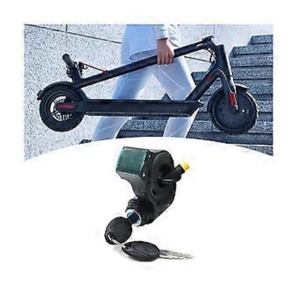 E-cykel Tændingslås Nøgle Tommelfingergas Voltmeter Digital Spændingsdisplay Kontakt 3-benet Til M365 Univ