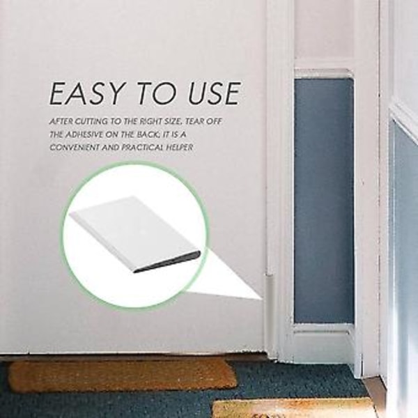 6 Stycken Självhäftande Dörrhörnstätningar, Väderremsa Kil Dragskydd, Dörrkarmstätning Co