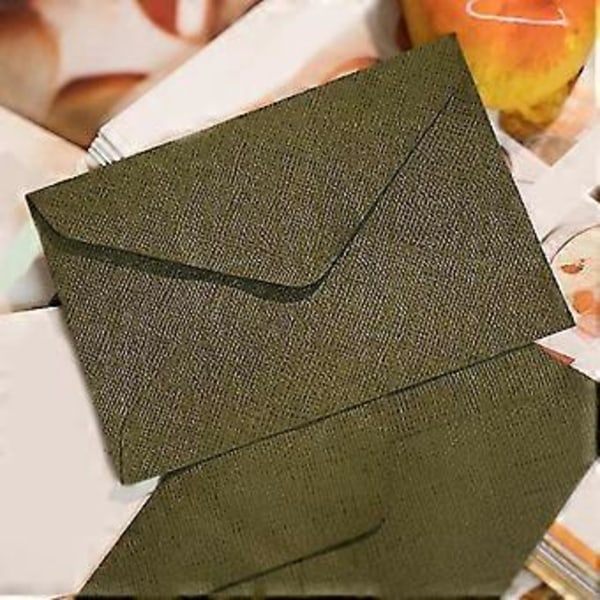 50 st/förpackning Kuvert Kuvert Bröllopsfest Inbjudningskort Hälsningskort Presentkuvert, grön