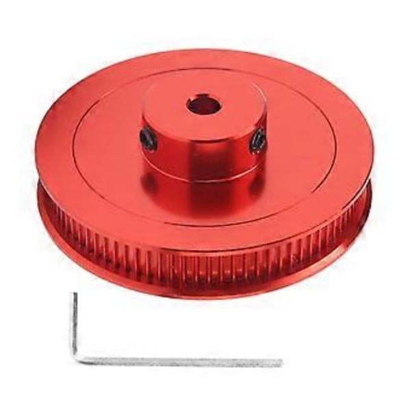 Synkront Hjul 80T 5mm GT2 Kuggremsskiva Legerat Stål för 3D-Skrivare CNC Svarv Röd