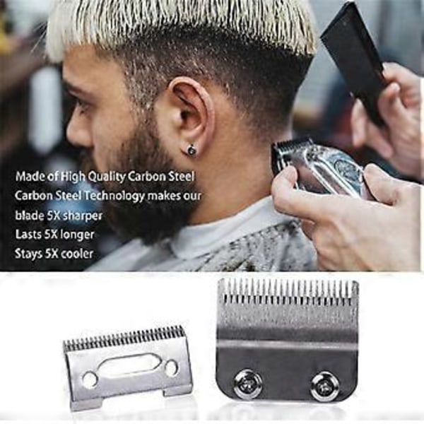 2 Set Professionella Justerbara Klippmaskinsblad Kolstål Hårklippare Ersättningsblad för 8148 Magic Clipper