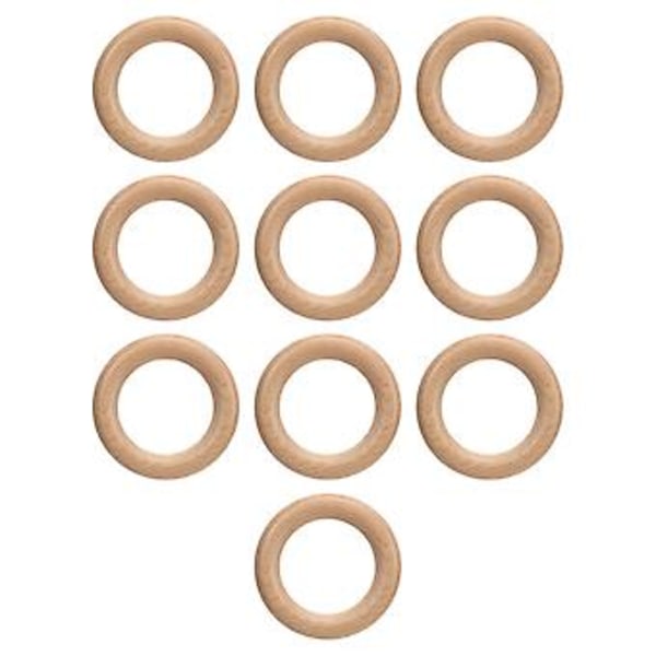 Alsidige Træringe: 10 stk. Naturlig Struktur, Glat 8 cm Håndværksring Vedhæng til DIY Kreationer