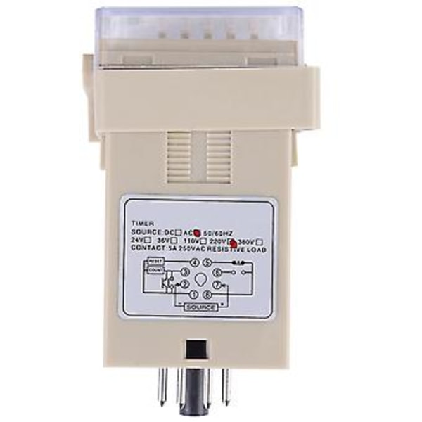 AC 220V 3A Digital Räknarrelä DH48J-8 1-999900 LED-Display