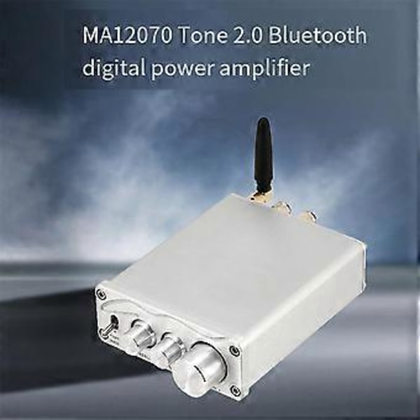 HiFi Lydforstærker MA12070 80Wx2 Bluetooth 5.0 Stereo Audio Effektforstærker til Hjemmebiograf Karaoke Forstærkning - Sort
