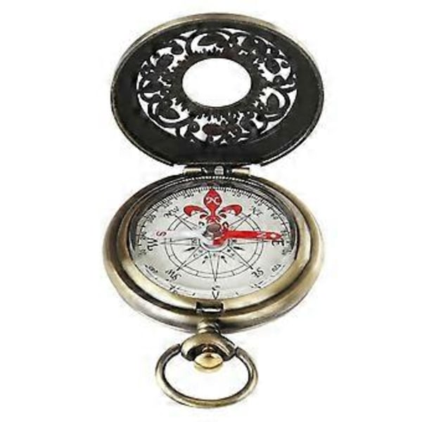 Retro Fickur Design Utomhus Vandring Navigationsklocka Kompass Camping Fickur med Kompass