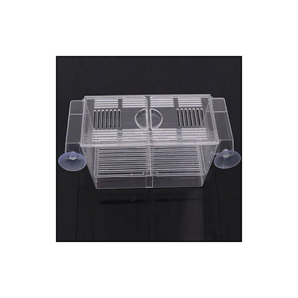 Flydende redekasse 2 i 1 akvarium avlsfisk rugekasse (12 x 7 x 7 cm) - Fei Yu