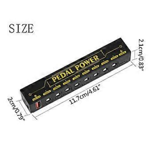 Gitarreffektpedal Strömförsörjning 8 Isolerade DC-utgångar Gitarrtillbehör