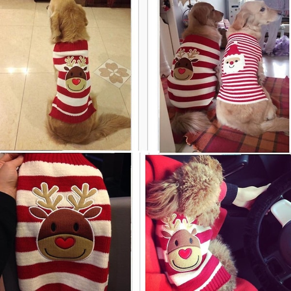 Xmas Holiday Festive Hundtröja För Valp Små Hundar Söt Julgåva För Valp Kitty Stil 1 Xs