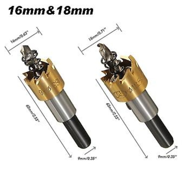 5st 16-30mm HSS Hålsågsset för Cylindrisk Sågning -